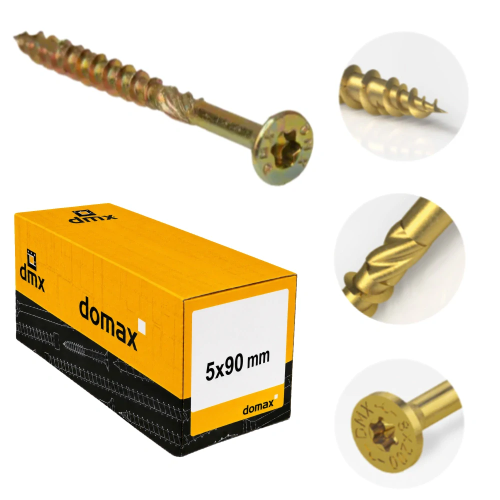 5x90mm 200ks Skrutky do dreva so zápustnou hlavou TX Domax