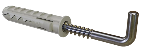 Hmoždinka rozperná s rovným hákom, hmoždinka: Ø8x40mm , hák: Ø5x45mm Stalco