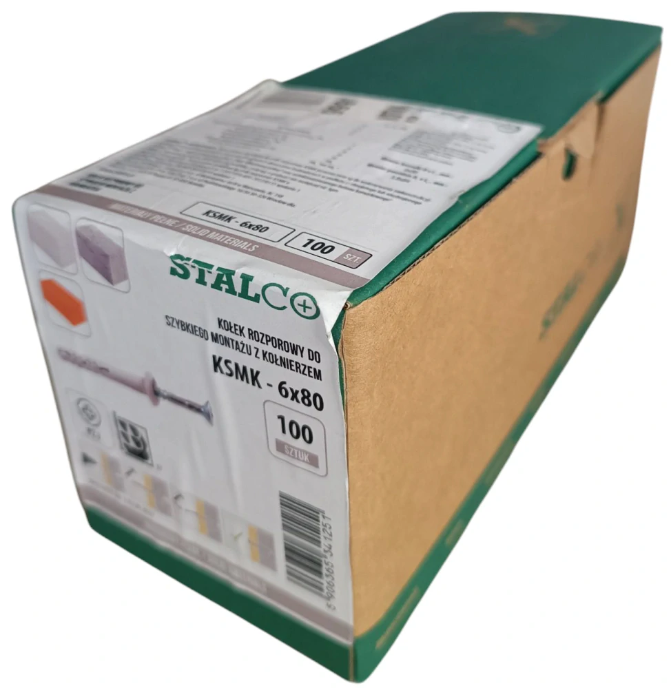 Natĺkacia hmoždinka pre rýchlu montáž KSM - 6 x 80 (100 ks) STALCO