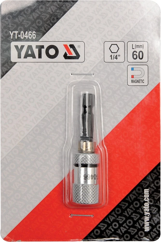 YATO držiak bitov 60 mm 1/4" magnetický