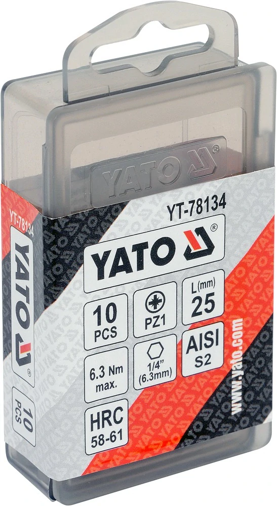 YATO bit PZ1 25 mm 1/4" – 10 ks (S2)
