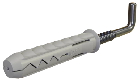 Hmoždinka rozperná s rovným hákom, hmoždinka: Ø6x30mm , hák: Ø4x40mm Stalco