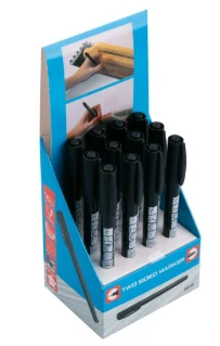Značkovač permanentný čierny obojstranný