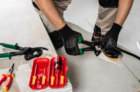 Pracovné rukavice STALCO S-Poli B ECO č.8 – polyesterové, balenie 12 párov