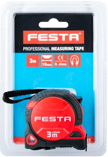Zvinovací meter 3 m x 16 mm pogumovaný magnetický FESTA (11323F)