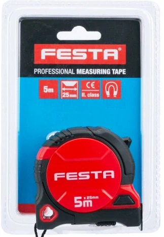 Zvinovací meter 5 m x 19 mm pogumovaný magnetický FESTA (11325F)