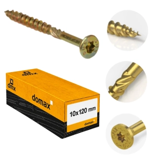 10x120mm 50ks Skrutky do dreva CS - zápustná hlava TORX Domax