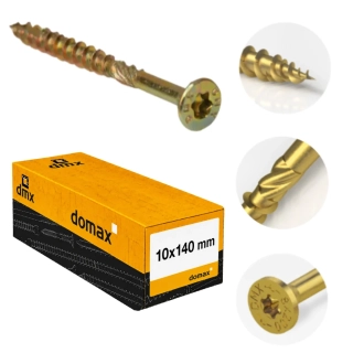 10x140mm 50ks Skrutky do dreva CS - zápustná hlava TORX Domax