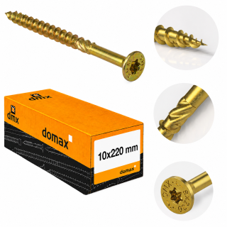 10x220mm 50ks Skrutky do dreva CS - zápustná hlava TORX Domax