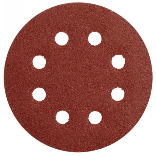 Brúsny kotúč na suchý zips 125mm P100 8 dier (5 ks) YATO