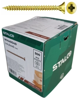 Skrutky samorezné 4x40 mm PZ2 celozávit – STALCO, 500 ks