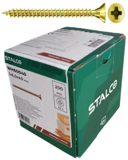 Skrutky samorezné 6x40 mm PZ3 celozávit – STALCO, 200 ks