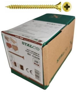 Skrutky samorezné 6x50 mm PZ3 celozávit – STALCO, 200 ks
