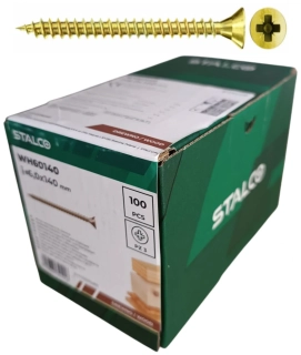 Skrutky samorezné 6x140 mm PZ3 čiastočný závit – STALCO, 100 ks