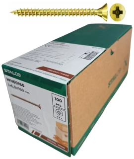 Skrutky samorezné 6x160 mm PZ3 čiastočný závit – STALCO, 100 ks