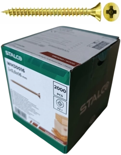 Skrutky samorezné 3x16 mm PZ1 celozávit – STALCO, 2000 ks