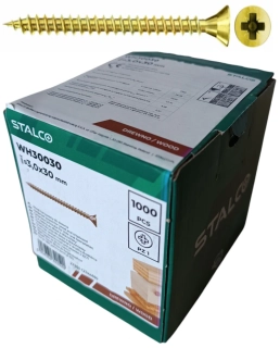 Skrutky samorezné 3x25 mm PZ1 celozávit – STALCO, 1500 ks