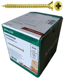 Skrutky samorezné 3x40 mm PZ1 celozávit – STALCO, 500 ks