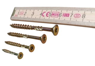 Sada skrutiek do dreva TORX pozink 340ks – mix rozmerov 3,5×30 až 5×60, 340 ks