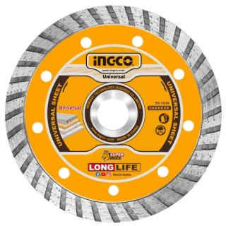 Diamantový rezný kotúč 125 x 10 x 22,2 mm turbo INGCO