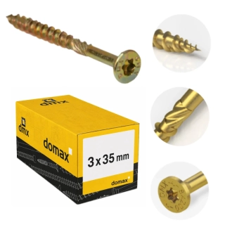 3x35mm 500ks Skrutky do dreva so zápustnou hlavou TX Domax