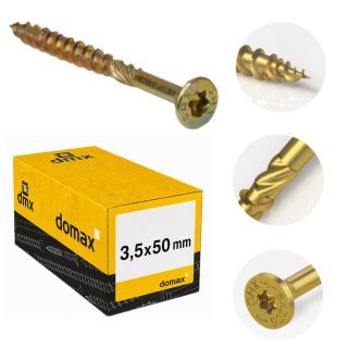 3,5x50mm 200ks Skrutky do dreva so zápustnou hlavou TX Domax