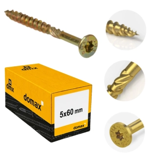 5x60mm 200ks Skrutky do dreva so zápustnou hlavou TX Domax