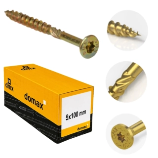 5x100mm 100ks Skrutky do dreva so zápustnou hlavou TX Domax