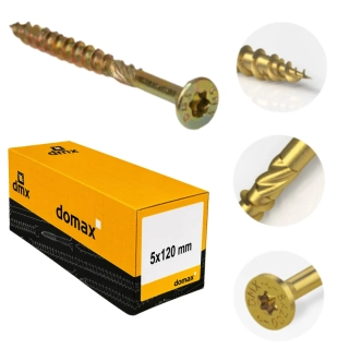 5x120mm 100ks Skrutky do dreva so zápustnou hlavou TX Domax