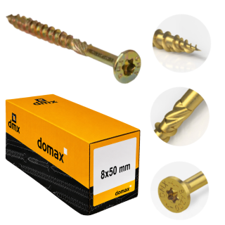 8x50mm 100ks Skrutky do dreva CS - zápustná hlava TORX Domax